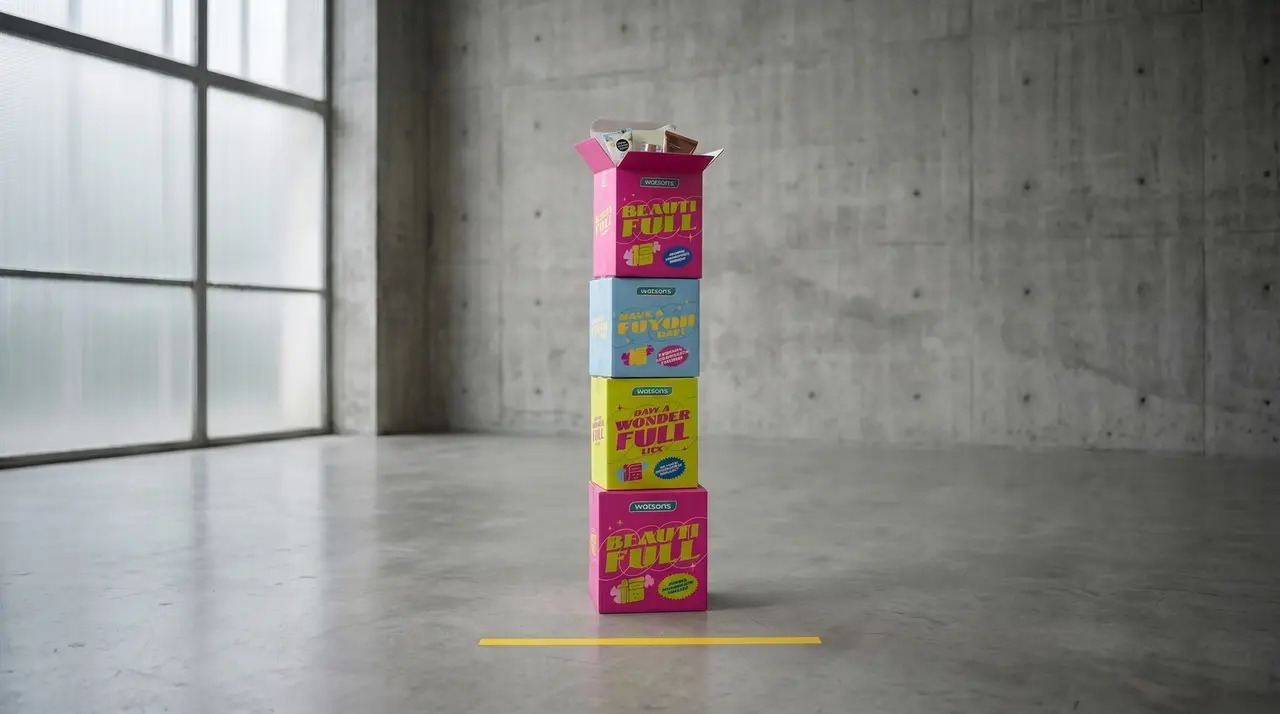 Custom blind-box premium collection produced for Watsons by SOS Station